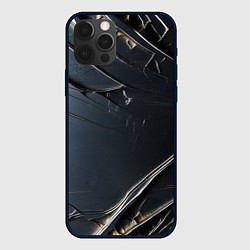 Чехол для iPhone 12 Pro Max Чёрный металл, цвет: 3D-черный