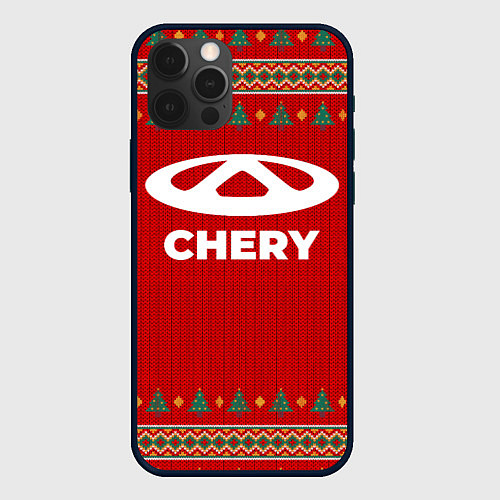 Чехол iPhone 12 Pro Max Chery new year / 3D-Черный – фото 1