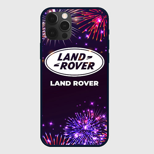 Чехол iPhone 12 Pro Max Праздничный Land Rover / 3D-Черный – фото 1