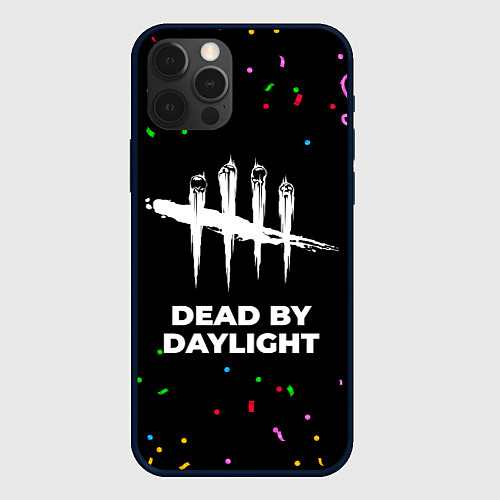 Чехол iPhone 12 Pro Max Dead by Daylight конфети / 3D-Черный – фото 1