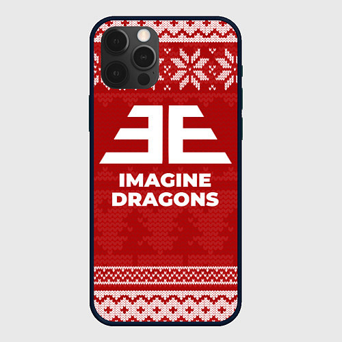 Чехол iPhone 12 Pro Max Новогодний Imagine Dragons / 3D-Черный – фото 1