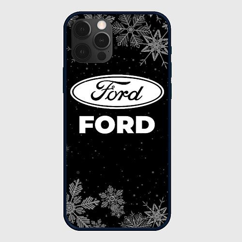 Чехол iPhone 12 Pro Max Снежный Ford / 3D-Черный – фото 1