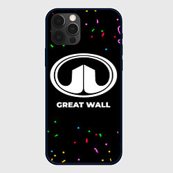 Чехол для iPhone 12 Pro Max Great Wall конфети, цвет: 3D-черный