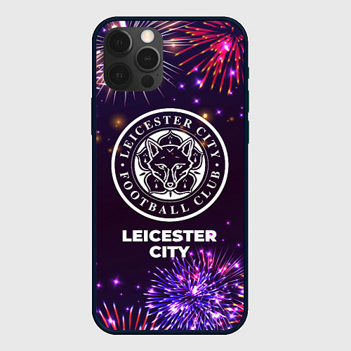 Чехол iPhone 12 Pro Max Праздничный Leicester City / 3D-Черный – фото 1