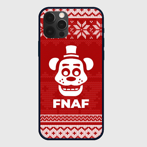 Чехол iPhone 12 Pro Max Новогодний FNAF / 3D-Черный – фото 1