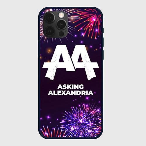 Чехол iPhone 12 Pro Max Праздничный Asking Alexandria / 3D-Черный – фото 1