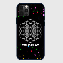 Чехол для iPhone 12 Pro Max Coldplay конфети, цвет: 3D-черный