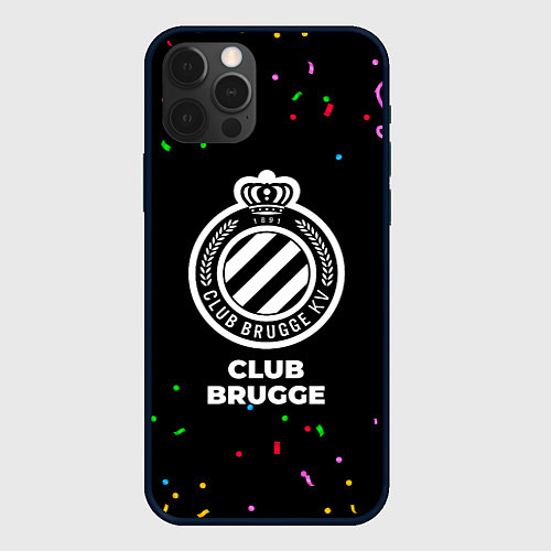Чехол iPhone 12 Pro Max Club Brugge конфети / 3D-Черный – фото 1