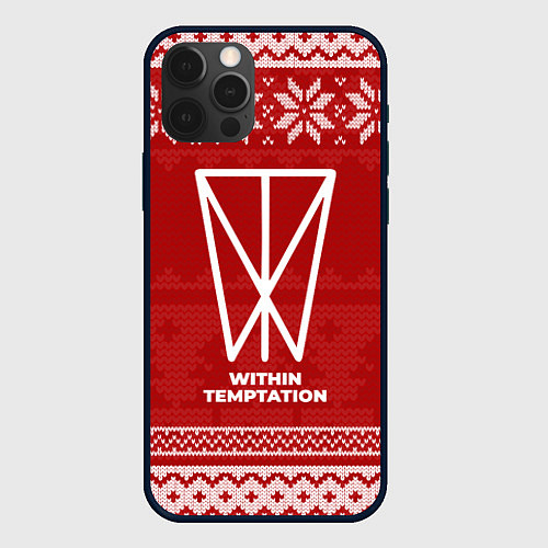 Чехол iPhone 12 Pro Max Новогодний Within Temptation / 3D-Черный – фото 1