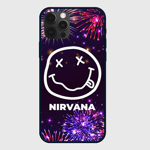 Чехол iPhone 12 Pro Max Праздничный Nirvana / 3D-Черный – фото 1