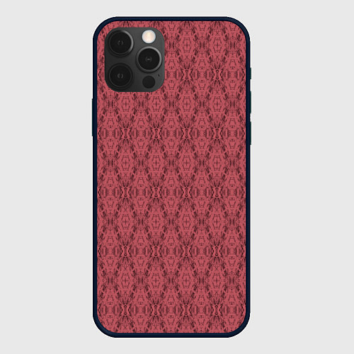 Чехол iPhone 12 Pro Max Терракотовый абстрактный геометрический узор / 3D-Черный – фото 1