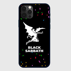 Чехол для iPhone 12 Pro Max Black Sabbath конфети, цвет: 3D-черный