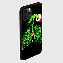 Чехол для iPhone 12 Pro Max Гринч похищает сердца, цвет: 3D-черный — фото 2