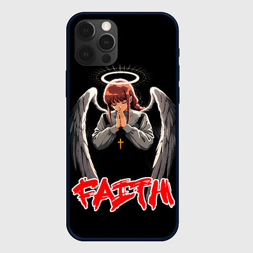 Чехол iPhone 12 Pro Max Makima faith - Chainsaw man / 3D-Черный – фото 1