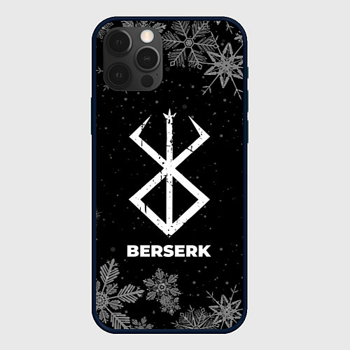 Чехол iPhone 12 Pro Max Снежный Berserk / 3D-Черный – фото 1