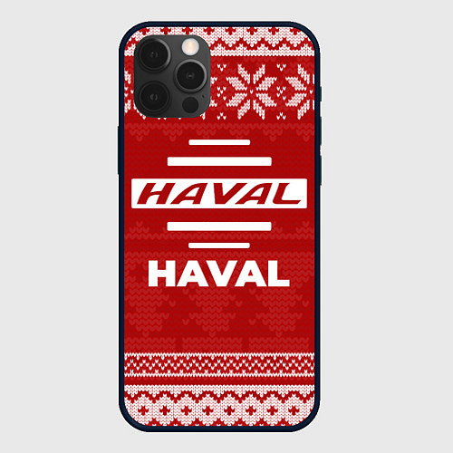 Чехол iPhone 12 Pro Max Новогодний Haval / 3D-Черный – фото 1