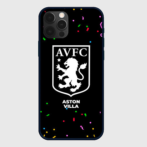 Чехол iPhone 12 Pro Max Aston Villa конфети / 3D-Черный – фото 1