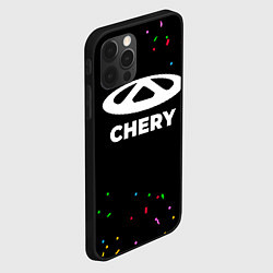 Чехол для iPhone 12 Pro Max Chery конфети, цвет: 3D-черный — фото 2