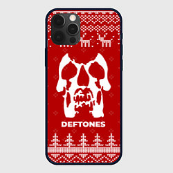 Чехол iPhone 12 Pro Max Новогодний Deftones с оленями