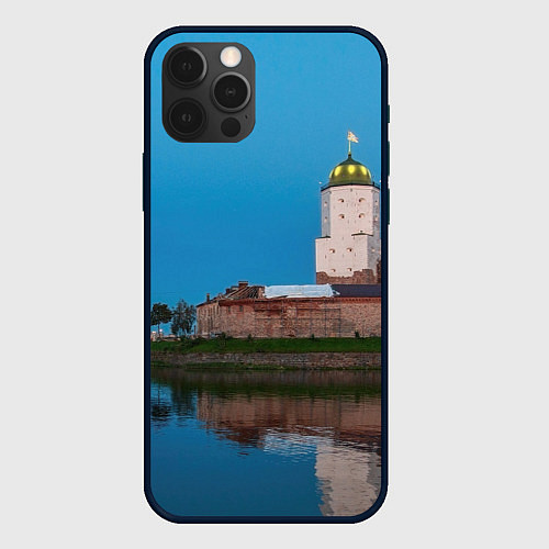 Чехол iPhone 12 Pro Max Выборгский замок / 3D-Черный – фото 1