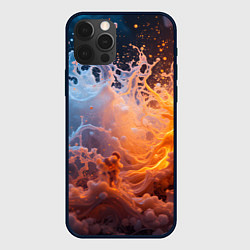 Чехол для iPhone 12 Pro Max Брызги воды и огня, цвет: 3D-черный