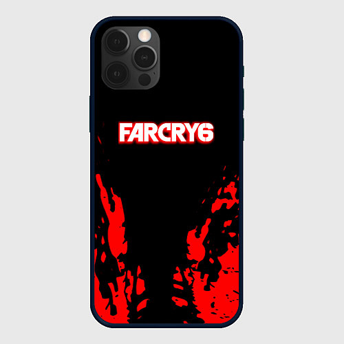 Чехол iPhone 12 Pro Max Farcry6 краски красные / 3D-Черный – фото 1