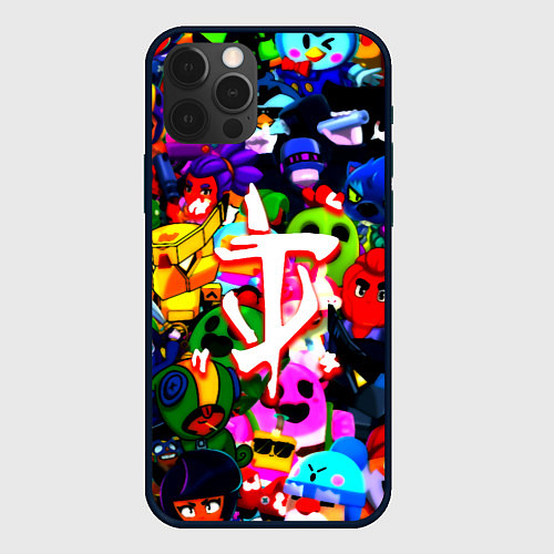 Чехол iPhone 12 Pro Max Doom x brawl stars / 3D-Черный – фото 1