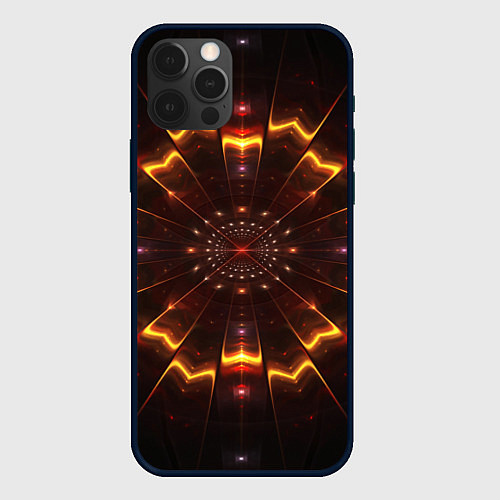 Чехол iPhone 12 Pro Max Психоделика узор текстура / 3D-Черный – фото 1