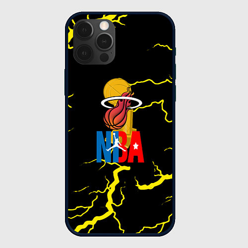 Чехол iPhone 12 Pro Max NBA storm / 3D-Черный – фото 1