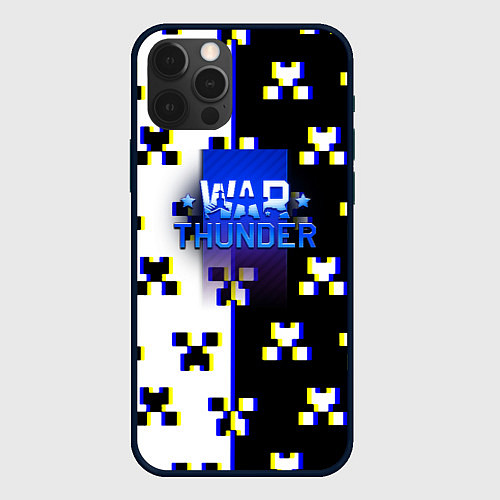 Чехол iPhone 12 Pro Max Warthunder x minecraft / 3D-Черный – фото 1