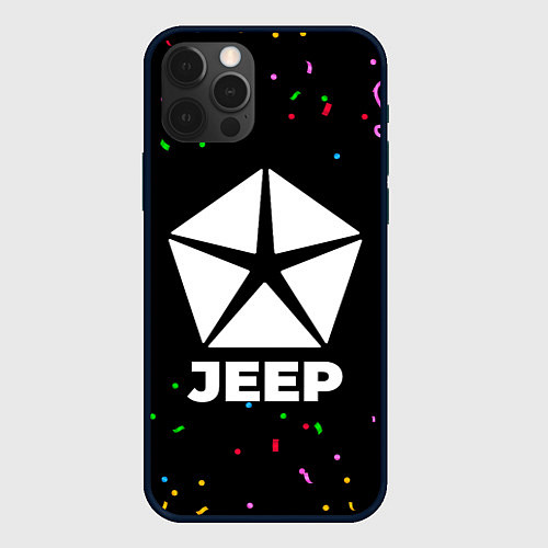 Чехол iPhone 12 Pro Max Jeep конфети / 3D-Черный – фото 1