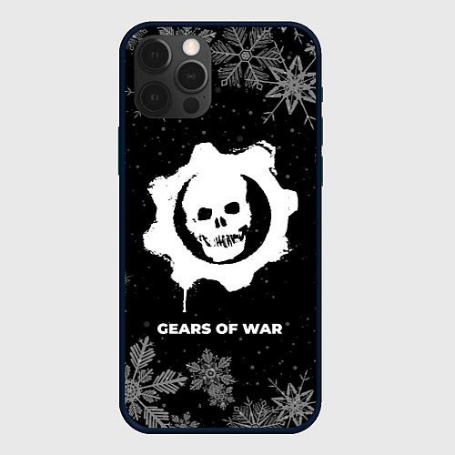 Чехол iPhone 12 Pro Max Снежный Gears of War / 3D-Черный – фото 1