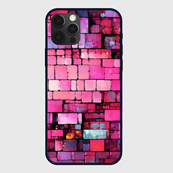 Чехол для iPhone 12 Pro Max Pink bricks, цвет: 3D-черный