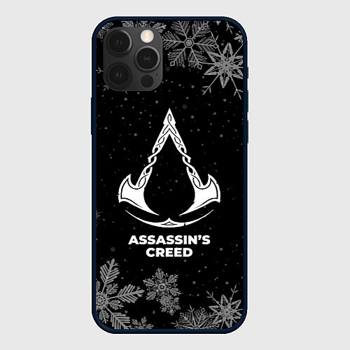 Чехол iPhone 12 Pro Max Снежный Assassins Creed / 3D-Черный – фото 1