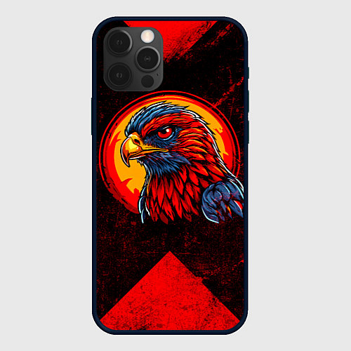 Чехол iPhone 12 Pro Max Орел Атланта Хокс / 3D-Черный – фото 1