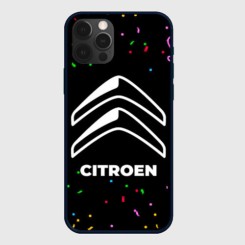 Чехол iPhone 12 Pro Max Citroen конфети / 3D-Черный – фото 1