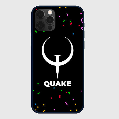 Чехол iPhone 12 Pro Max Quake конфети / 3D-Черный – фото 1