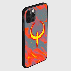 Чехол для iPhone 12 Pro Max Quake огонь лого, цвет: 3D-черный — фото 2