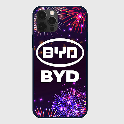 Чехол iPhone 12 Pro Max Праздничный BYD / 3D-Черный – фото 1