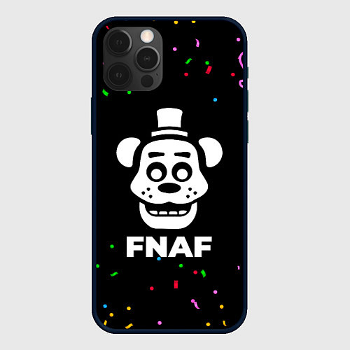 Чехол iPhone 12 Pro Max FNAF конфети / 3D-Черный – фото 1