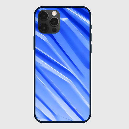 Чехол iPhone 12 Pro Max Синий пластик / 3D-Черный – фото 1