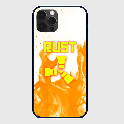 Чехол iPhone 12 Pro Max Rust flame / 3D-Черный – фото 1