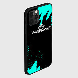 Чехол для iPhone 12 Pro Max Warframe краски голубые, цвет: 3D-черный — фото 2