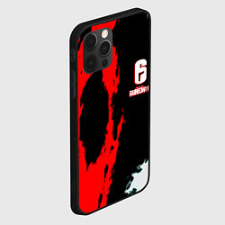 Чехол для iPhone 12 Pro Max Rainbow six краски абстрактные, цвет: 3D-черный — фото 2