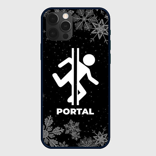 Чехол iPhone 12 Pro Max Снежный Portal / 3D-Черный – фото 1