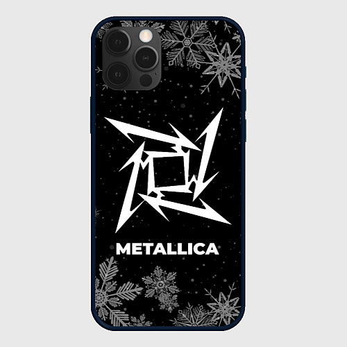 Чехол iPhone 12 Pro Max Снежный Metallica / 3D-Черный – фото 1