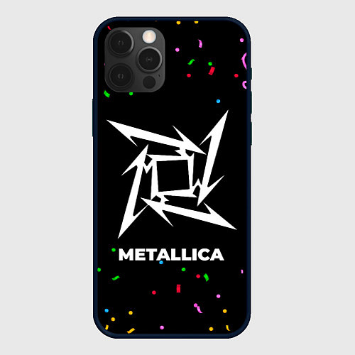 Чехол iPhone 12 Pro Max Metallica конфети / 3D-Черный – фото 1