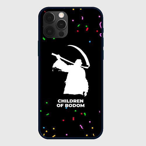 Чехол iPhone 12 Pro Max Children of Bodom конфети / 3D-Черный – фото 1