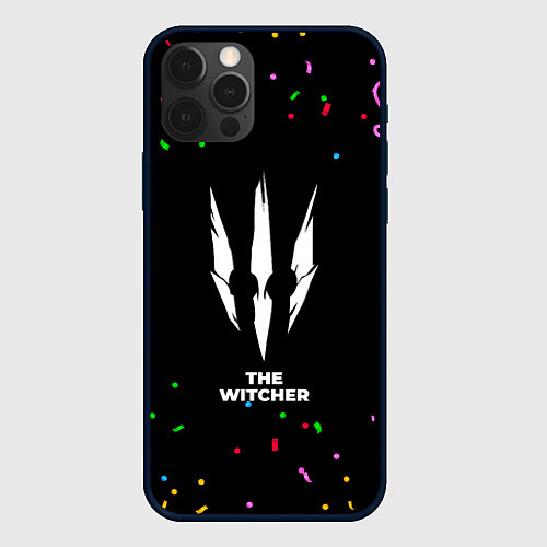 Чехол iPhone 12 Pro Max The Witcher конфети / 3D-Черный – фото 1