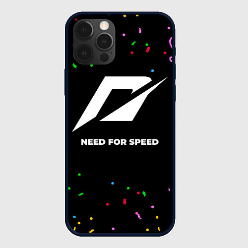 Чехол iPhone 12 Pro Max Need for Speed конфети / 3D-Черный – фото 1